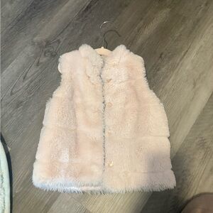 Pink winter furr vest3T